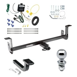 Trailer Tow Hitch For 10-13 Mazda 3 Hatchback w/ LED Taillights Complete Package w/ Wiring Draw Bar and 2" Ball