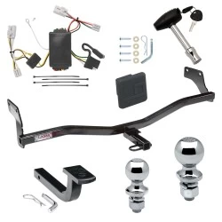 Trailer Tow Hitch For 09-12 Hyundai Elantra Touring All Models Deluxe Package Wiring 2" and 1-7/8" Ball and Lock