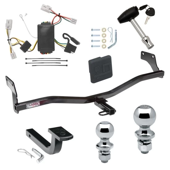 Trailer Tow Hitch For 09-12 Hyundai Elantra Touring All Models Deluxe Package Wiring 2" and 1-7/8" Ball and Lock