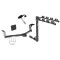 Trailer Tow Hitch w/ 4 Bike Rack For 10-21 Toyota Prius 12-17 V tilt away adult or child arms fold down carrier w/ Lock and Cover