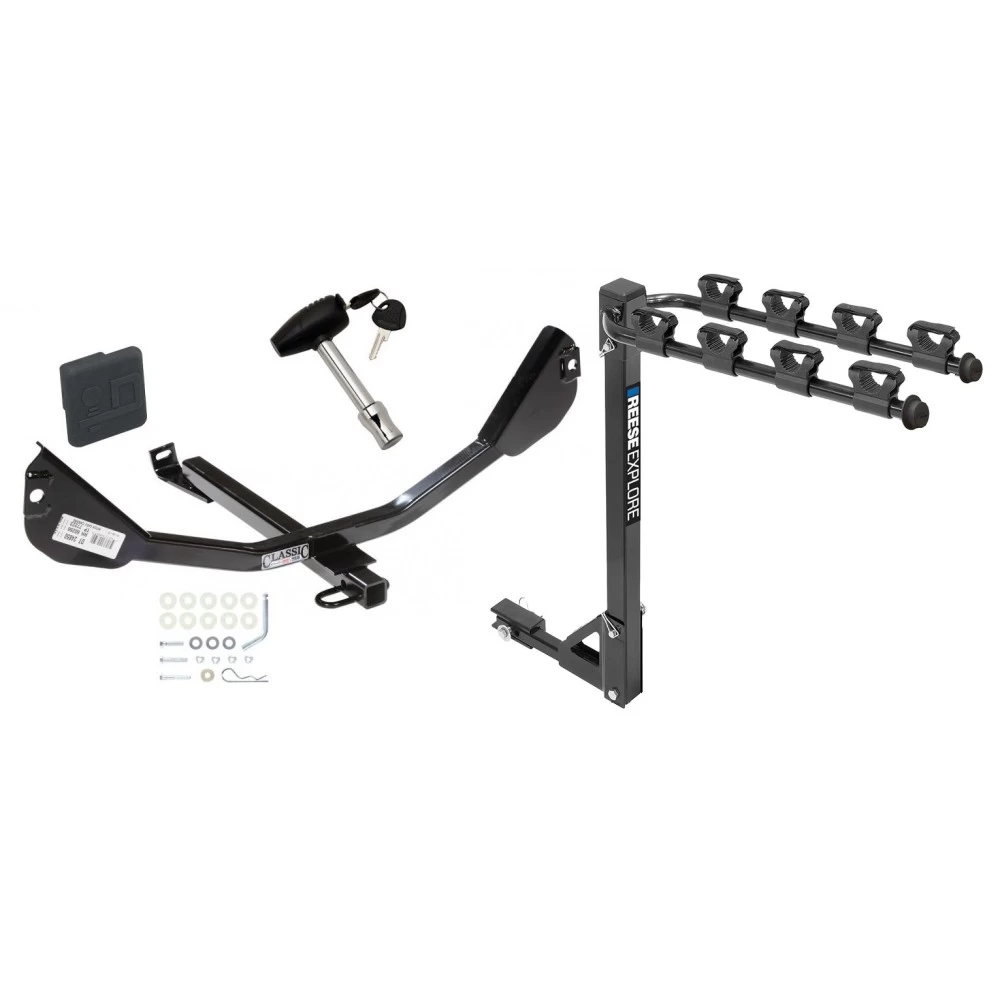 Custom Fit Trailer Hitch4 Bike Carrier Security Lock Pin Rubber Hitch Plug Cover Installation Hardware Installation Instructions 24850 1393100G 580407 2211 Draw-Tite Trailer Tow Hitch 4 Bike Rack 10-15 Chevy Camaro Except Convertible and Ground Effects Trailer Tow Hitch w/ 4 Bike Rack For 10-15 Chevy Camaro Except Convertible and Ground Effects tilt away adult or child arms fold down carrier w/ Lock and Cover