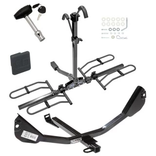 Trailer Tow Hitch For 10-15 Chevy Camaro Platform Style 2 Bike Rack w/ Hitch Lock and Cover