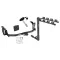 Trailer Tow Hitch w/ 4 Bike Rack For 10-15 Honda Accord Crosstour tilt away adult or child arms fold down carrier w/ Lock and Cover