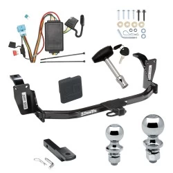 Trailer Tow Hitch For 10-11 Honda Accord Crosstour 12-12 Crosstour Deluxe Package Wiring 2" and 1-7/8" Ball and Lock