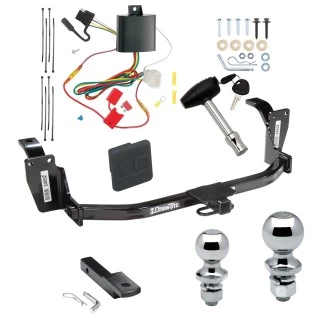 Trailer Tow Hitch For 13-15 Honda Crosstour All Models Deluxe Package Wiring 2" and 1-7/8" Ball and Lock