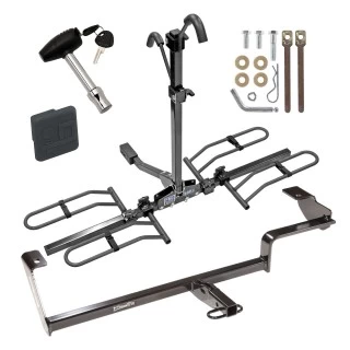 Trailer Tow Hitch For 06-11 Acura CSX All Models 13-21 ILX Except Hybrid Platform Style 2 Bike Rack w/ Hitch Lock and Cover