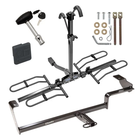 Trailer Tow Hitch For 06-11 Acura CSX All Models 13-21 ILX Except Hybrid Platform Style 2 Bike Rack w/ Hitch Lock and Cover