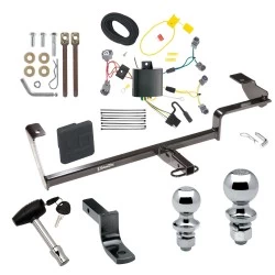 Trailer Tow Hitch For 13-22 Acura ILX Except Hybrid Deluxe Package Wiring 2" and 1-7/8" Ball and Lock