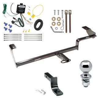 Trailer Tow Hitch For 06-11 Acura CSX 13-22 ILX (Exc Hybrid) Complete Package w/ Wiring Draw Bar and 1-7/8" Ball