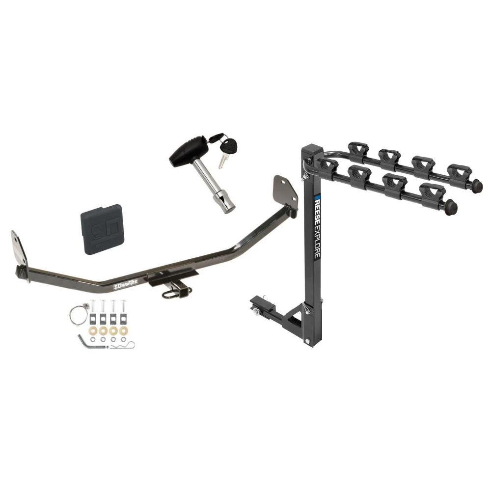 Custom Fit Trailer Hitch4 Bike Carrier Security Lock Pin Rubber Hitch Plug Cover Installation Hardware Installation Instructions 24863 1393100G 580407 2211 Draw-Tite Trailer Tow Hitch 4 Bike Rack 11-14 Mustang tilt away adult or child arms fold down car Trailer Tow Hitch w/ 4 Bike Rack For 11-14 Ford Mustang tilt away adult or child arms fold down carrier w/ Lock and Cover