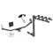 Trailer Tow Hitch w/ 4 Bike Rack For 11-24 Ford Mustang tilt away adult or child arms fold down carrier w/ Lock and Cover