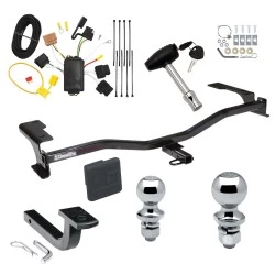 Trailer Tow Hitch For 10-12 Ford Fusion All Models Deluxe Package Wiring 2" and 1-7/8" Ball and Lock