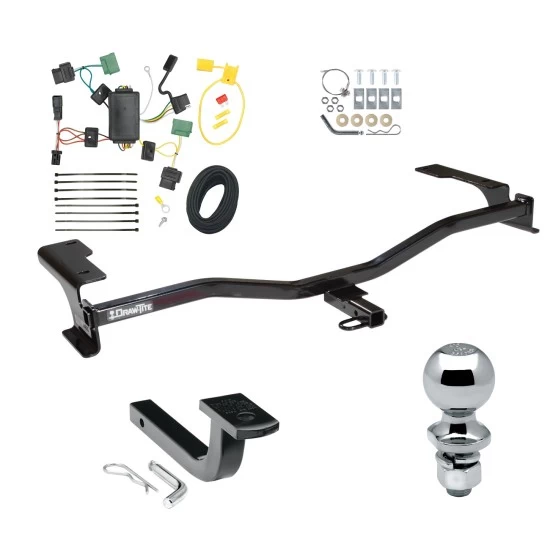 Trailer Tow Hitch For 10-11 Mercury Milan 10-12 Lincoln MKZ Complete Package w/ Wiring Draw Bar and 2" Ball