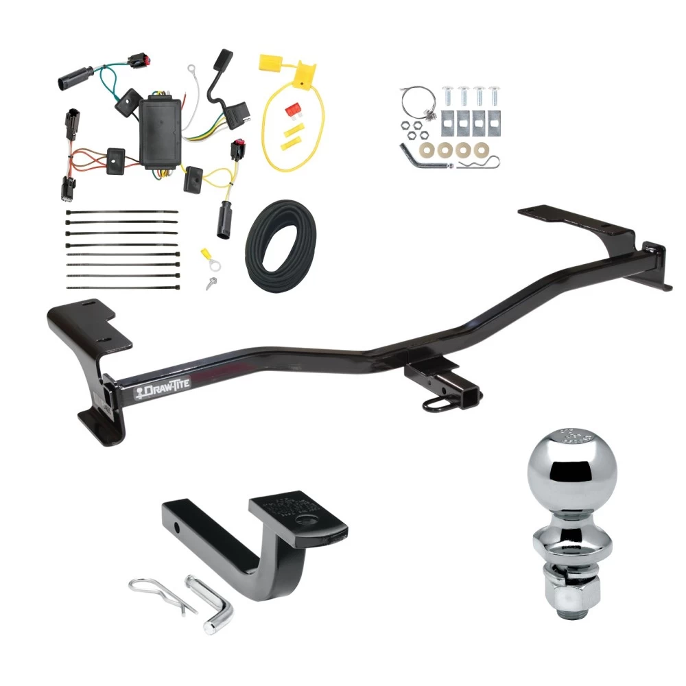 Trailer Tow Hitch For 10-11 Mercury Milan 10-12 Lincoln MKZ Complete Package w/ Wiring Draw Bar and 2" Ball