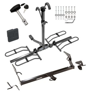 Trailer Tow Hitch For 05-12 Toyota Avalon Platform Style 2 Bike Rack w/ Hitch Lock and Cover