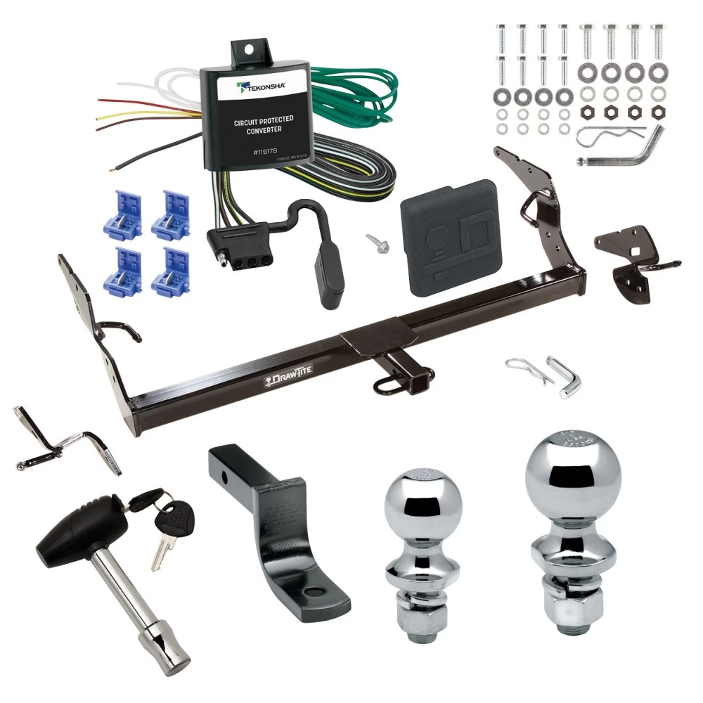 Trailer Tow Hitch For 05-10 Toyota Avalon All Models Deluxe Package Wiring 2" and 1-7/8" Ball and Lock