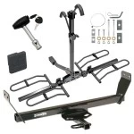Trailer Tow Hitch For 07-14 Chrysler 200 Sebring Dodge Avenger Platform Style 2 Bike Rack w/ Hitch Lock and Cover