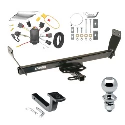 Trailer Tow Hitch For 07-10 Chrysler Sebring 08-14 Dodge Avenger Complete Package w/ Wiring Draw Bar and 2" Ball