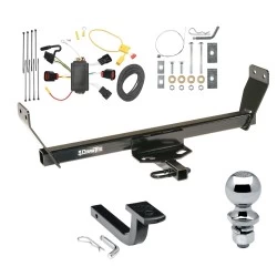 Trailer Tow Hitch For 07-10 Chrysler Sebring 08-14 Dodge Avenger Complete Package w/ Wiring Draw Bar and 2" Ball