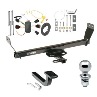 Trailer Tow Hitch For 07-10 Chrysler Sebring 08-14 Dodge Avenger Complete Package w/ Wiring Draw Bar and 1-7/8" Ball