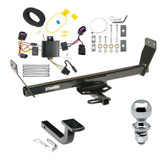 Trailer Tow Hitch For 11-14 Chrysler 200 All Models Complete Package w/ Wiring Draw Bar and 1-7/8" Ball