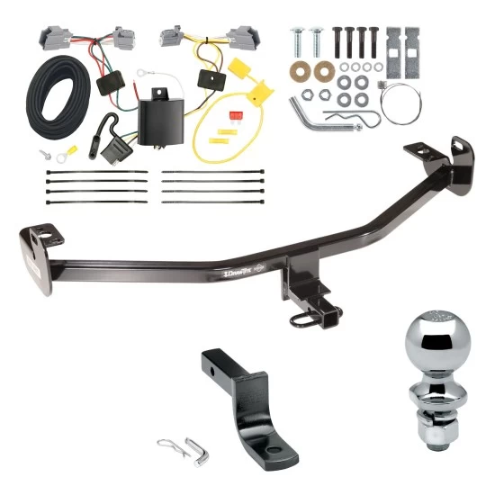 Trailer Tow Hitch For 12-18 Ford Focus Sedan Complete Package w/ Wiring Draw Bar and 1-7/8" Ball