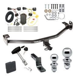 Trailer Tow Hitch For 12-14 Ford Focus Hatchback Exc ST Deluxe Package Wiring 2" and 1-7/8" Ball and Lock