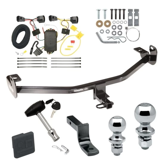 Trailer Tow Hitch For 12-14 Ford Focus Hatchback Exc ST Deluxe Package Wiring 2" and 1-7/8" Ball and Lock