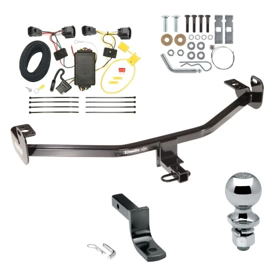 Trailer Tow Hitch For 12-14 Ford Focus Hatchback Exc ST Complete Package w/ Wiring Draw Bar and 1-7/8" Ball