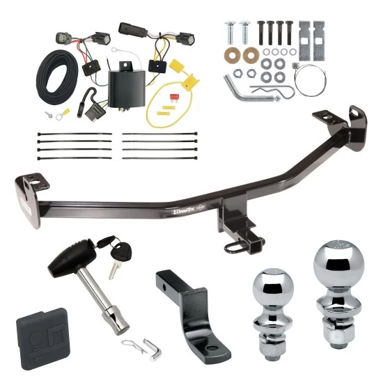 Trailer Tow Hitch For 15-18 Ford Focus Hatchback Exc ST Deluxe Package Wiring 2" and 1-7/8" Ball and Lock