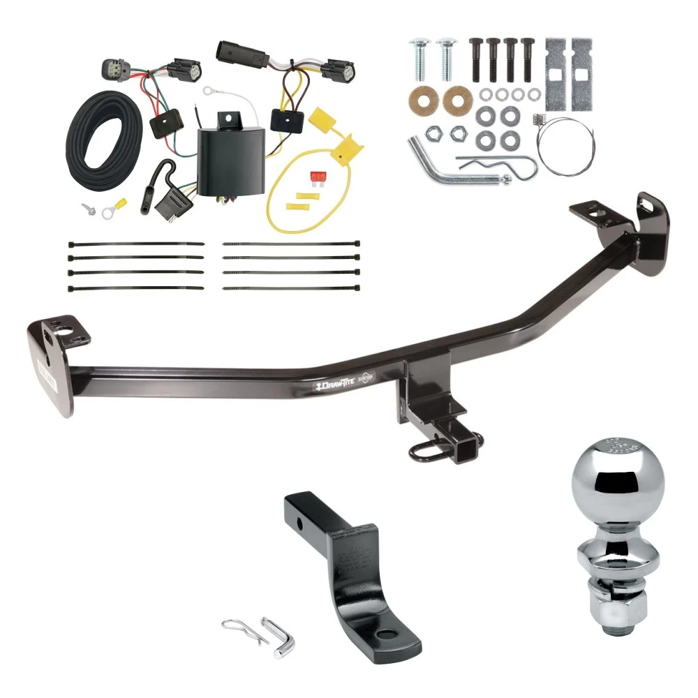 Trailer Tow Hitch For 15-18 Ford Focus Hatchback Exc ST Complete Package w/ Wiring Draw Bar and 2" Ball