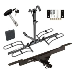 Trailer Tow Hitch For 12-22 VW Passat w/ Platform Style 2 Bike Rack w/ Hitch Lock and Cover
