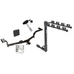 Trailer Tow Hitch w/ 4 Bike Rack For 12-17 KIA Rio Sedan Hyundai Accent tilt away adult or child arms fold down carrier w/ Lock and Cover Trailer Tow Hitch w/ 4 Bike Rack For 12-17 KIA Rio Sedan Hyundai Accent tilt away adult or child arms fold down carrier w/ Lock and Cover