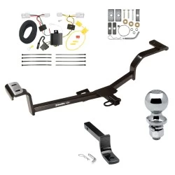 Trailer Tow Hitch For 12-17 Hyundai Accent 4 Dr. Sedan Complete Package w/ Wiring Draw Bar and 1-7/8" Ball