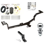 Trailer Tow Hitch For 12-22 Hyundai Accent 12-17 KIA Rio Complete Package w/ Wiring Draw Bar and 1-7/8" Ball