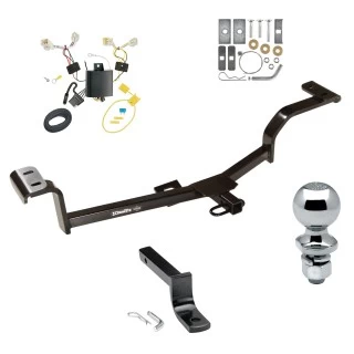 Trailer Tow Hitch For 13-17 Hyundai Accent 5 Dr. Hatchback Complete Package w/ Wiring Draw Bar and 1-7/8" Ball