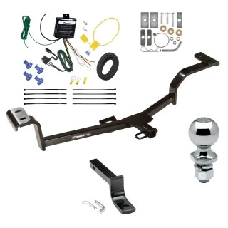Trailer Tow Hitch For 12-17 Hyundai Accent 5 Dr. Hatchback 4 Dr. Sedan Complete Package w/ Wiring Draw Bar and 1-7/8" Ball