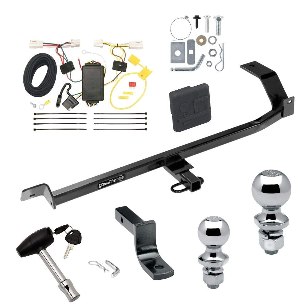 Custom Fit Trailer Hitch Draw-Bar w/ Pin/Clip Wiring Harness (Plug & Play)1-7/8" and 2" Chrome Ball Security Lock Pin Rubber Hitch Plug Cover Installation Hardware Installation Instructions 24885 3593 118538 63820 63810 580407 2211 Draw-Tit Trailer Tow Hitch For 10-17 Mitsubishi Lancer Exc Evolution Ralliart Dual Exhaust Deluxe Package Wiring 2" and 1-7/8" Ball and Lock