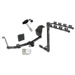 Trailer Tow Hitch w/ 4 Bike Rack For 12-19 Nissan Versa 12-13 Sedan Only tilt away adult or child arms fold down carrier w/ Lock and Cover