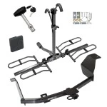 Trailer Tow Hitch For 12-19 Nissan Versa 12-13 Sedan Only Platform Style 2 Bike Rack w/ Hitch Lock and Cover