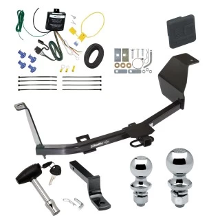 Trailer Tow Hitch For 12-19 Nissan Versa Deluxe Package Wiring 2" and 1-7/8" Ball and Lock