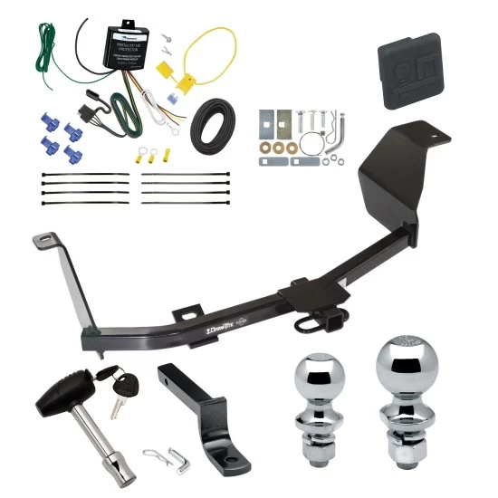 Trailer Tow Hitch For 12-19 Nissan Versa Deluxe Package Wiring 2" and 1-7/8" Ball and Lock