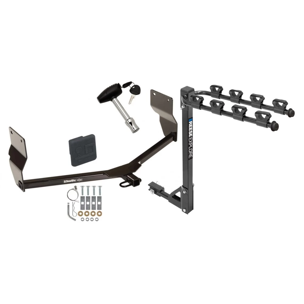 Custom Fit Trailer Hitch4 Bike Carrier Security Lock Pin Rubber Hitch Plug Cover Installation Hardware Installation Instructions 24890 1393100G 580407 2211 Draw-Tite Trailer Tow Hitch 4 Bike Rack 13-16 Dodge Dart tilt away adult or child arms fold down Trailer Tow Hitch w/ 4 Bike Rack For 13-16 Dodge Dart tilt away adult or child arms fold down carrier w/ Lock and Cover