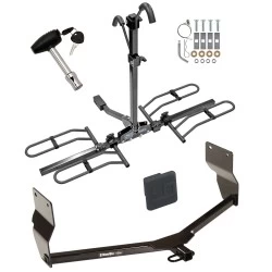 Trailer Tow Hitch For 13-16 Dodge Dart Platform Style 2 Bike Rack w/ Hitch Lock and Cover