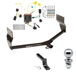 Trailer Tow Hitch For 13-16 Dodge Dart All Models Complete Package w/ Wiring Draw Bar and 2" Ball