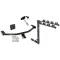 Trailer Tow Hitch w/ 4 Bike Rack For 13-18 Ford C-MAX tilt away adult or child arms fold down carrier w/ Lock and Cover