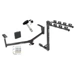 Trailer Tow Hitch For 13-20 Lincoln MKZ Except 3.0 Liter Engine 2 Bike Rack w/ Hitch Lock and Cover