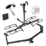 Trailer Tow Hitch For 13-20 Lincoln MKZ Except 3.0 Liter Engine Platform Style 2 Bike Rack w/ Hitch Lock and Cover