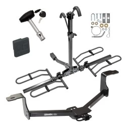 Trailer Tow Hitch For 09-14 Acura TL TSX Sedan 08-17 Honda Accord Platform Style 2 Bike Rack w/ Hitch Lock and Cover