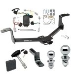 Trailer Tow Hitch For 08-12 Honda Accord Coupe & Sedan Deluxe Package Wiring 2" and 1-7/8" Ball and Lock
